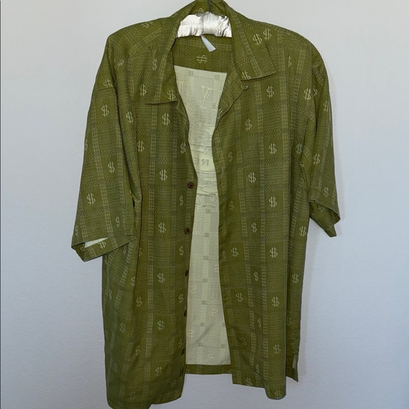 Tommy Bahama Olive Green Casual Button-Down Shirt Medium - Picture 1 of 15